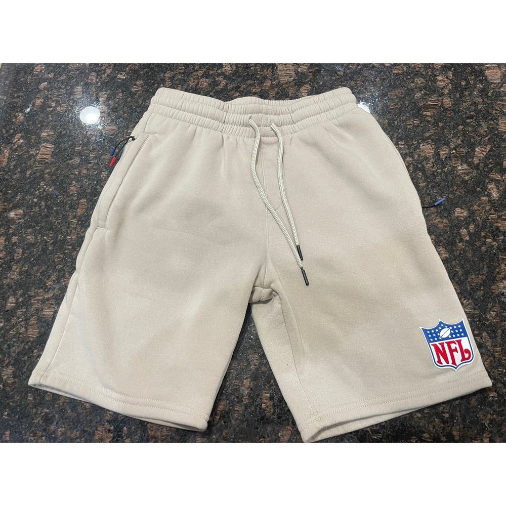 NFL Fleece Training Shorts Size Small- Tan- 7 inch Inseam